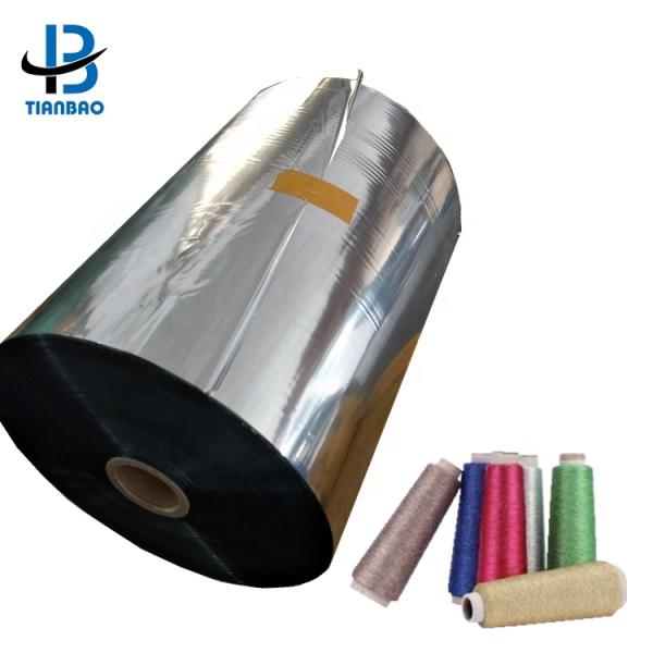 Moisture Proof PET Film for Garments Metallized Golden Heat Transfer Yarn Grade Film