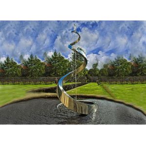 Quality Decorative Artistic Water Fountains / Stainless Steel Outdoor Fountains For Garden for sale