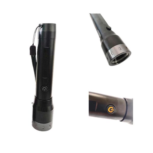 Type C Rechargeable 1000 Lumen Adjustable Focus Flashlight With Flashing Mode