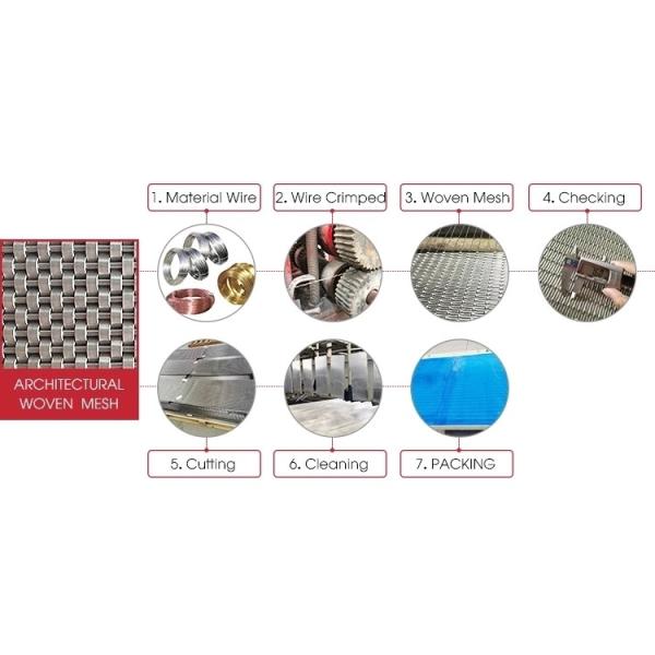 Corrugated metal woven mesh decorative curtain wall mesh crimped wire mesh