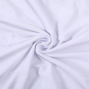 White Spandex Stretch Cocktail Table Covers 4pc 32x43 inch Round