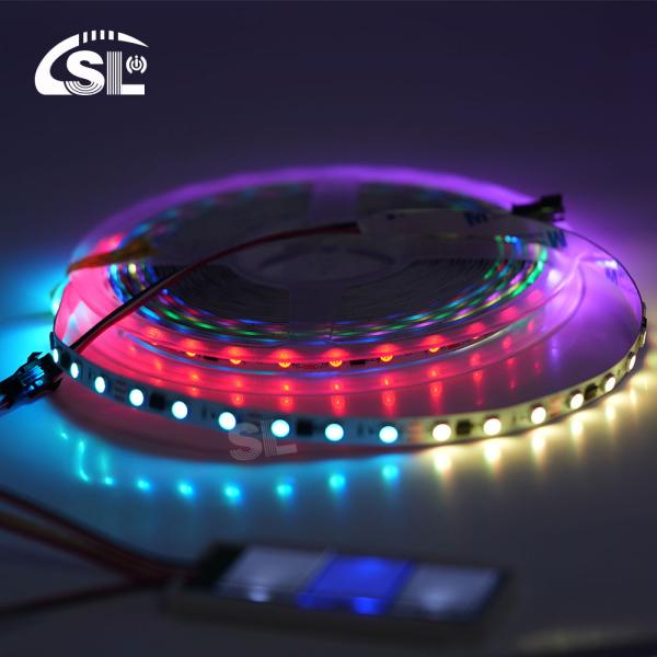 12V WS2811 60Leds Magic Digital Multi Color 5050 Addressable RGB LED Strip Pixel Warm White IP20 Decor Controller