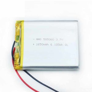 Quality 1C Discharge 3.7V 1650mAh Lipo Polymer Battery Pack PL505060 for sale