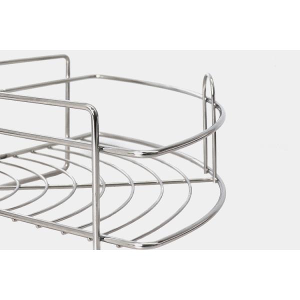 Stainless Steel Wall Mounted Corner Basket Damage Free Hanging Bathroom Corner Shelf Adhesive