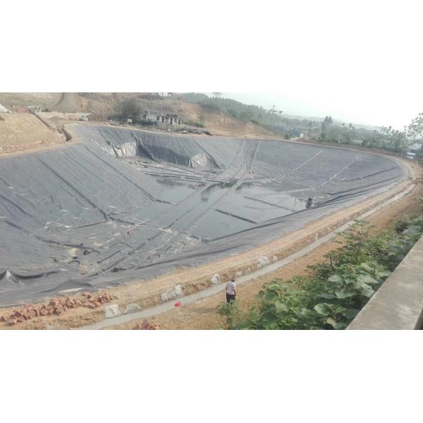 Plastic Black Pond Liner HDPE Geo Membrane For Water Reservoir Mining Landfill