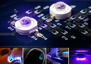 Quality 380nm - 400nm UV LED Diode 3W 700mA Light Source for Superficial Sterilization for sale