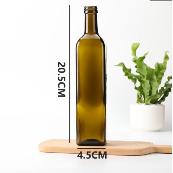 High Borosilicate Glass Bottle Oil Pot And Cork Vinegar Set For Organic Olive Oil
