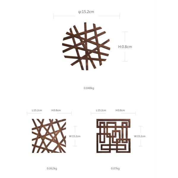 Large Black Walnut Wooden Drink Coasters Wooden Crafts Supplies