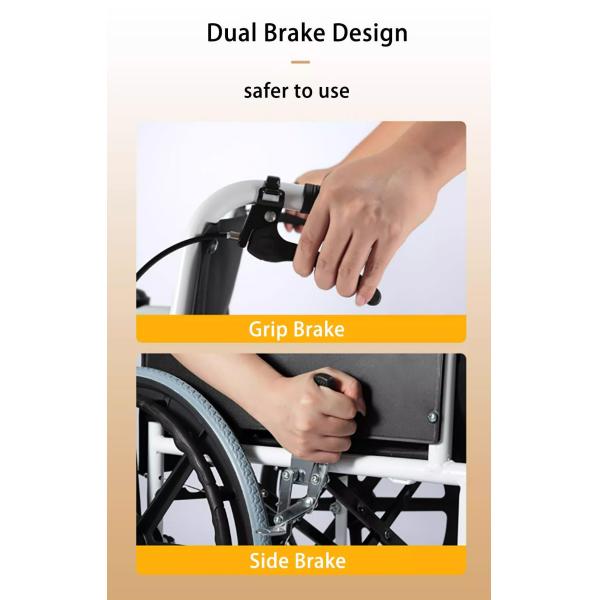 Foldable Portable Wheelchair Designed for Elderly with Disabilities