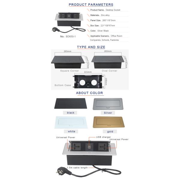 pop up electrical socket power strip socket outlet with smart plug for smart home used