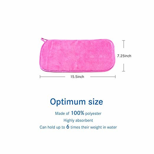 Soft microfiber deep cleaning makeup remover towel