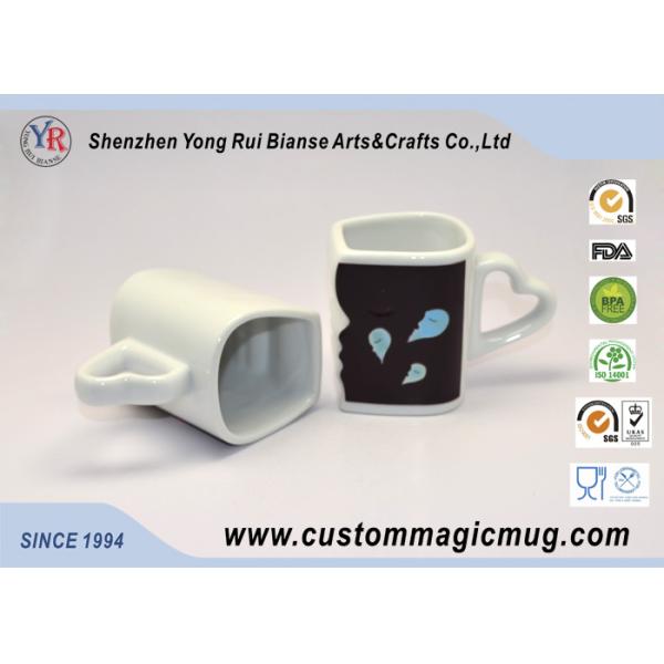Eco-friendly mug Custom Heat Sensitive Handle Couples Coffee Mugs Change Color Heat