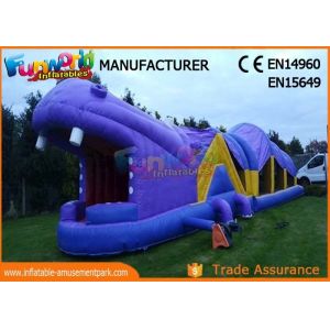 Customized Size Adult Inflatables Obstacle Course With Digital Painting