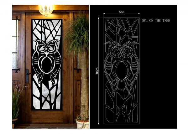 Buy Erosion Resistance / Fireproof Wrought Iron Glass Square Steel Doors at wholesale prices