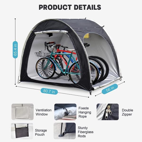 Outdoor Bicycle Storage Room Tent, Bike Cover Storage Outdoor Portable Bicycle Tent, Storage Tent for Home Garden