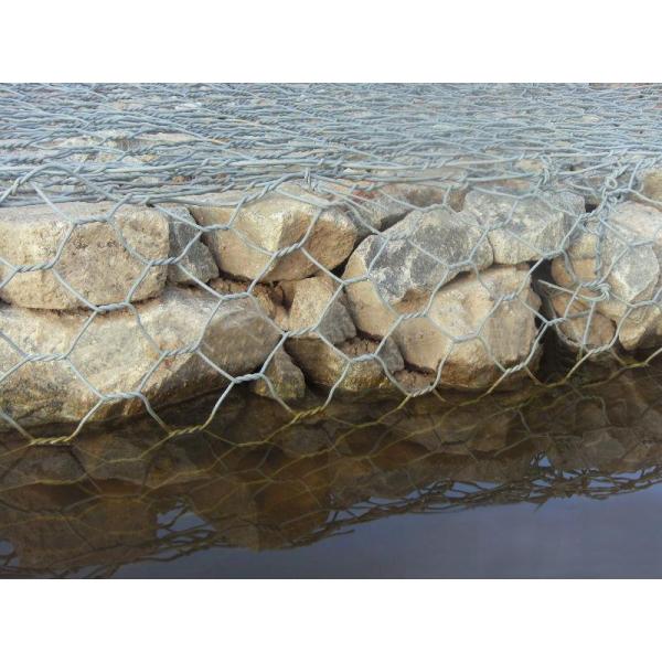 Hexagonal Rock Gabion Baskets , Gabion Fence Panels Various Mesh Size