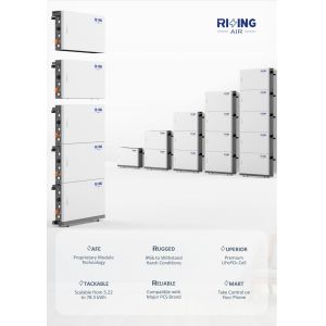 20KWH Rising Battery Solar Lithium Ion Battery 51.2V 400AH