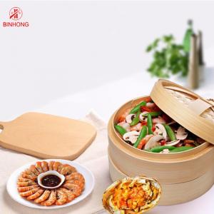 Quality Eco Friendly Two Tier 16cm Bamboo Steamer Basket for sale