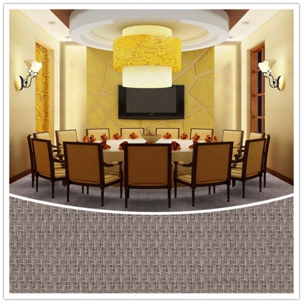 Stripe Design PVC Woven Vinyl Carpet Roll For Commercial Outdoor Anti - Slip