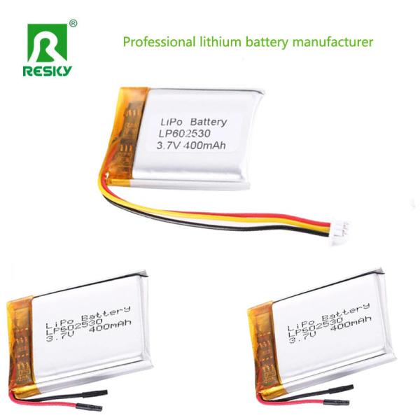 Li-ion Battery LP602530 3.7V 400mAh 1.48wh Solar Lithium Lipo Polymer Battery Cell For Pulse Oximeter