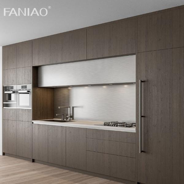 Modern Wooden Kitchen Cabinet Designs 304 Stainless Steel Kitchen Cabinet For Villa
