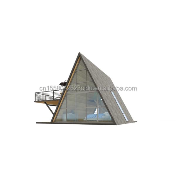 Galvanized Steel Square Tubes Deluxe Small Wooden House Triangle Modular Prefabricated House for Your Requirements