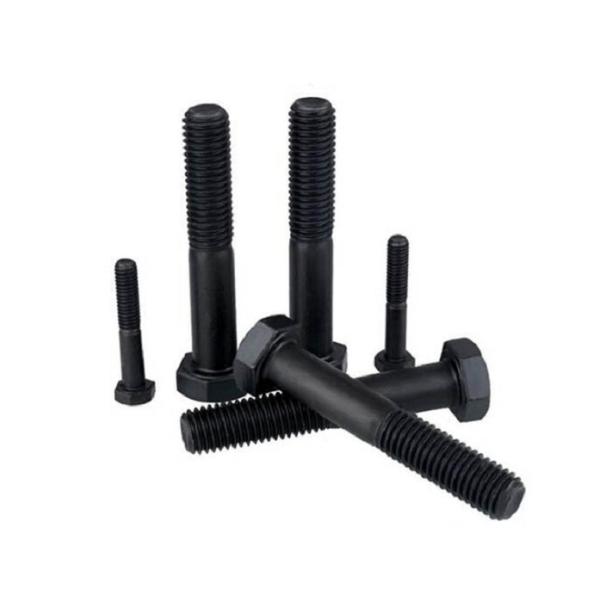 Black Plating Carbon Steel Hex Head Bolt Full / Partial Thread Type Optional