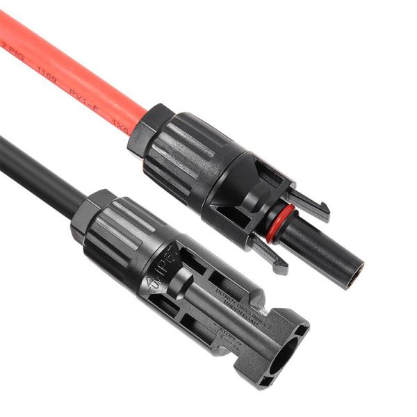 TUV Certified Solar Panel Connectors with Low Contact Resistance Weather and UV Resistant for 14AWG 12AWG 10AWG Cable