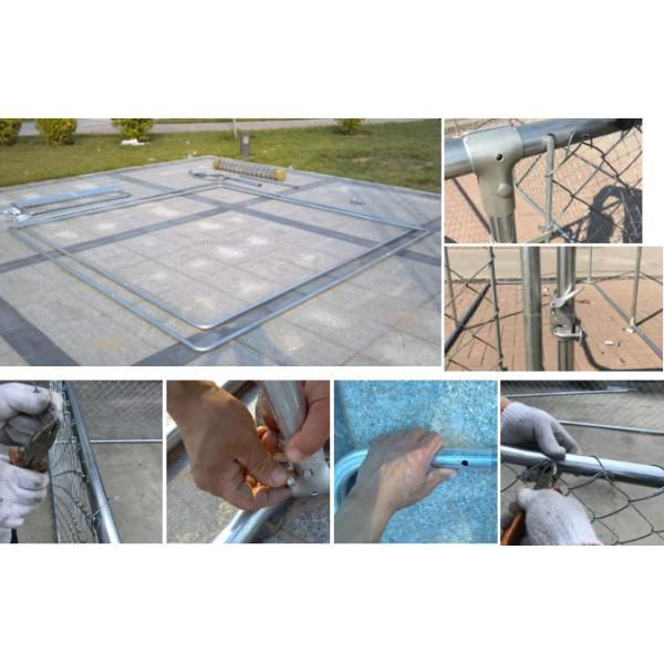 2x2x1.98m Dog Backyard Kennel Chain Link Galvanized Dog Cage
