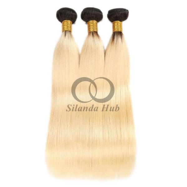 #T1B/613 Bleached Blonde Straight Remy Human Hair Bundles Sew In Weave Bundles Brazilian Bundle Deals