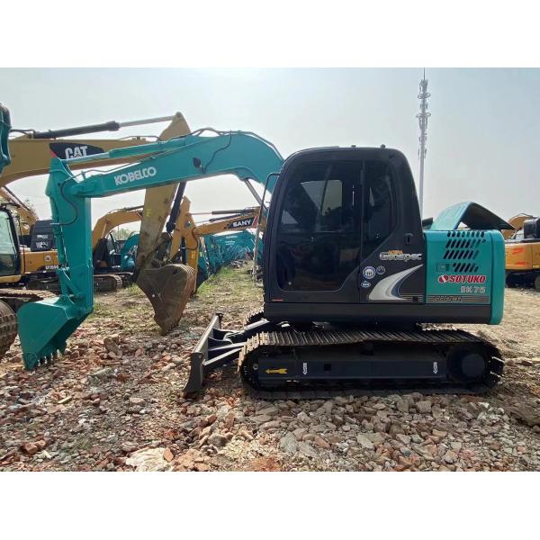 SK75 Crawler Used Kobelco Excavator With Bucket 0.4m3 7T