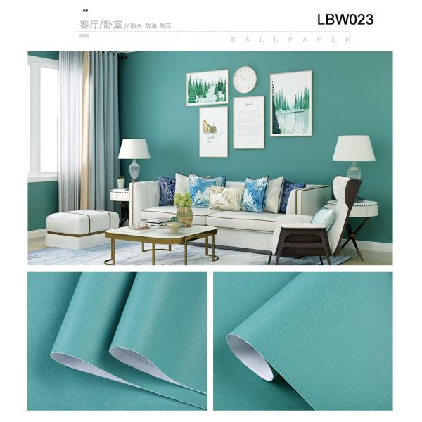 0.16-0.18mm Thickness Modern Pink PVC Vinyl Wallpaper Self-Adhesive Embossed Wall Film for Home Decor Hotel Renovation