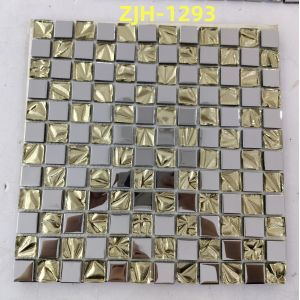 Mixed Goldleaf Mosaic Glass Wall Tile 300x300mm Shining Surface