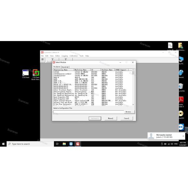 Diagnostic kit INLINE 7, pre installed Insite 8.7 software CF53 laptop for Cummins diesel truck engine diagnosis
