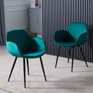 Living Room Velvet Occasional Armchair , Soft Backrest Lounge Chair With