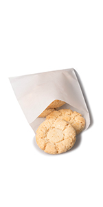 Kraft Paper Bags Flat Greaseproof Paper Bags Greaseproof Envelopes, Paper Snack Bags Cookie Bags Popcorn Bag