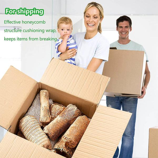 30CM*100M White Black Brown Honeycomb Paper Wrapping Roll Cushioning Pad