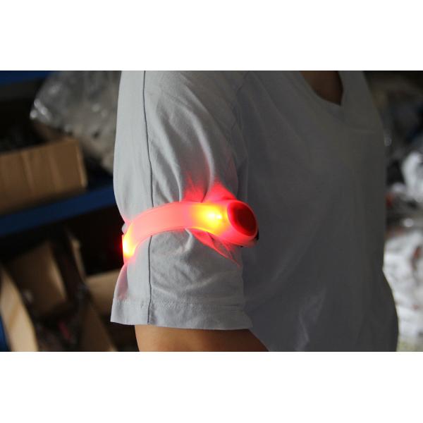 Outdoor running sports led slap band reflective flashing wristband LED Slap Armband Light up Wrap Bracelets Quick Deta