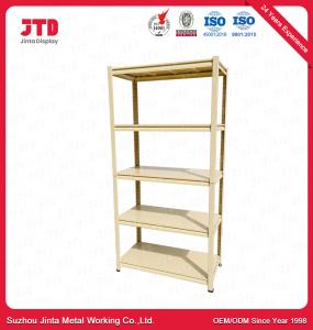 China 90cm 30cm Boltless Metal Shelving 150kg Per Layer Yellow Color on sale