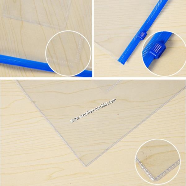 Automatic High Frequency PVC Zipper Bag with Pocket Making Machine