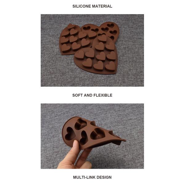 10 Cavities 3D Heart Chocolate Bomb Silicone Molds