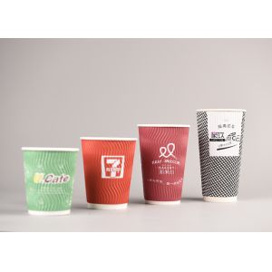 Eco Friendly Insulated Disposable Coffee Cups Printing Paper Takeaway Cups