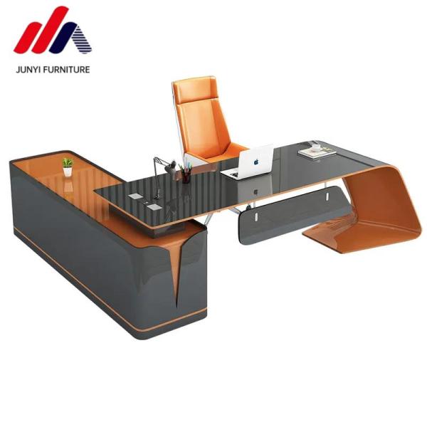 Modern Bedroom Furniture Design Irregular Shape Office Desk with Baking Paint