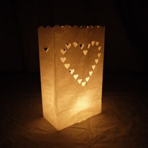 Quality Heart Paper Luminaries Bag (10 Pack) for sale