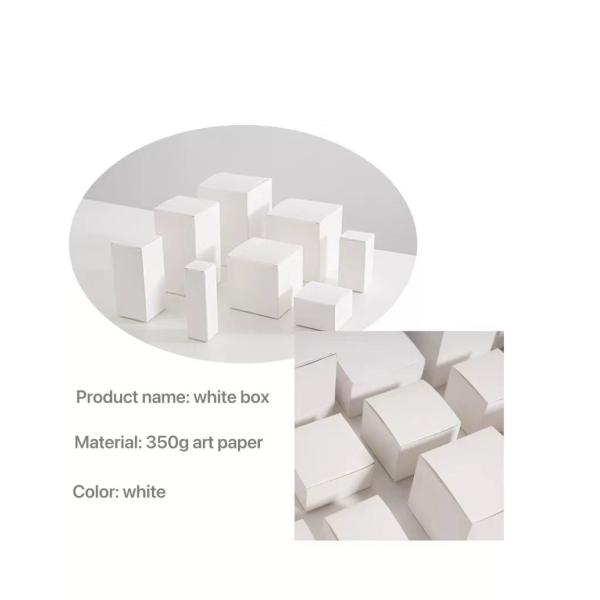 Hot Stamp Small White Shipping Boxes Craft Paper Jewelry Boxes ODM OEM