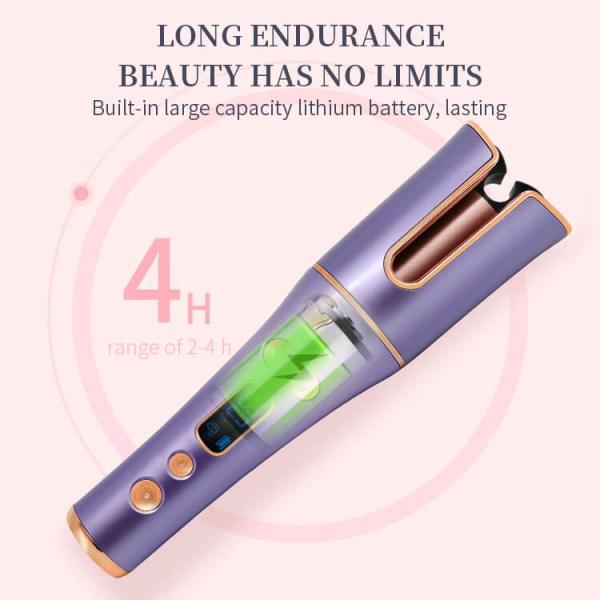 Auto Shut Off PTC USB Hair Curler Anti Scald Cordless Automatic Curling Iron