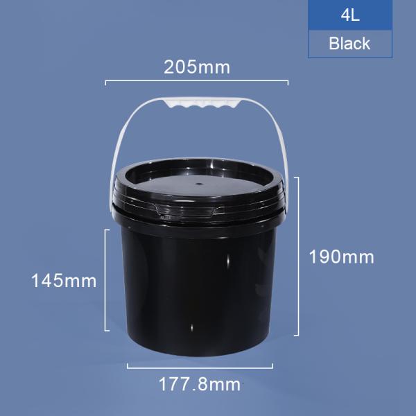 liquid fertilizer PP Round Plastic Bucket With Lid Handle Printing with Heat Transfer