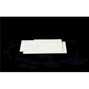 Quality Fire Resistance Ceramic Cover Plates , High Density Zirconium Plate 100 * 100 * 20mm for sale