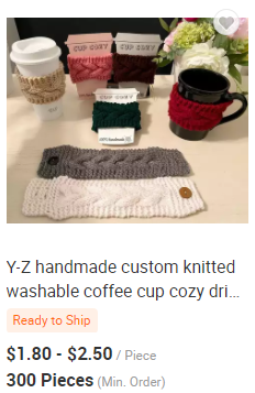 Y-Z Comfy Grey Mug Cozy Drinkware Tea Cup Knit Cable Warmer Removable Birthday Gift Mug Sweater