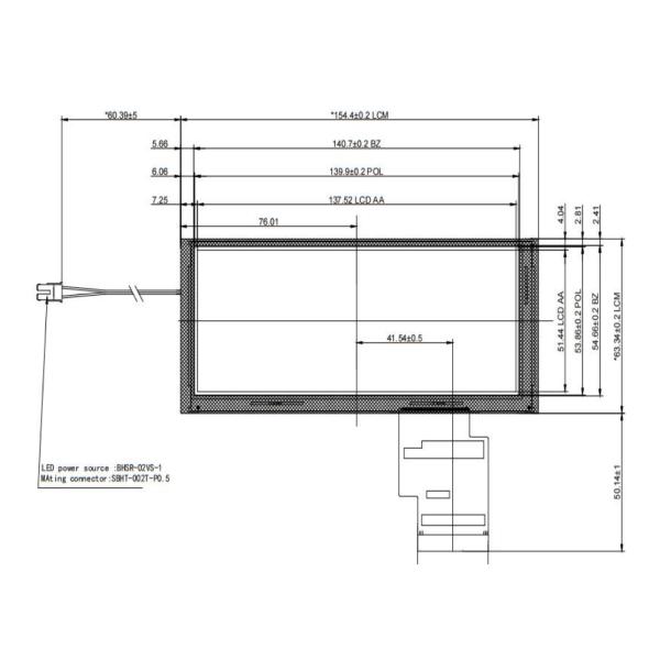 5.8 Inch Bar Type TFT LCD
